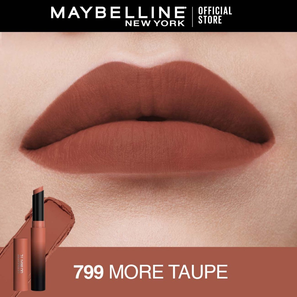 MAYBELLINE OFFICIAL Color Sensational Ultimatte Lipstick Make Up - 1.7gr (Lipstick Dengan Formula Ringan & Nyaman Dengan Hasil Flawlessly Smooth)