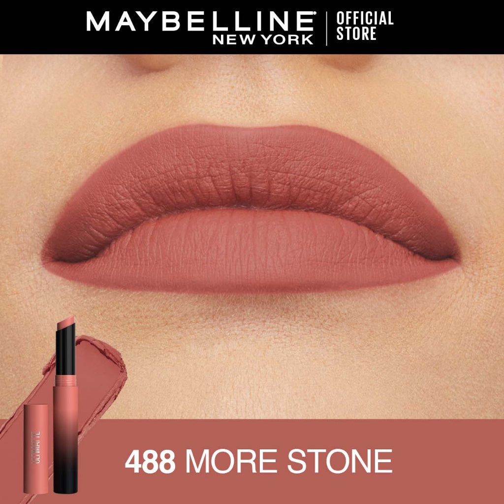 MAYBELLINE OFFICIAL Color Sensational Ultimatte Lipstick Make Up - 1.7gr (Lipstick Dengan Formula Ringan & Nyaman Dengan Hasil Flawlessly Smooth)