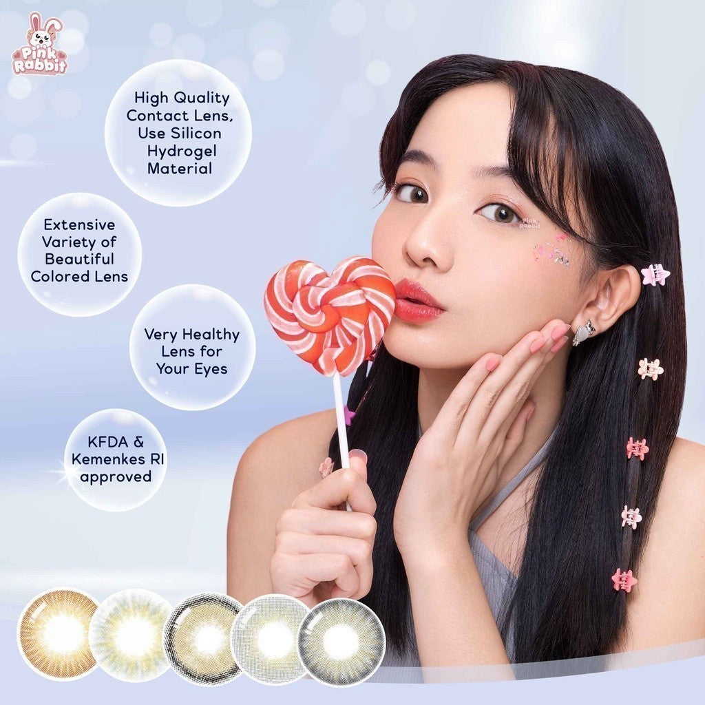 PINKRABBIT SOFTLENS HYPER BLACK - Normal, Minus 0.5 S/D 10.00 (1PCS/Sebelah)