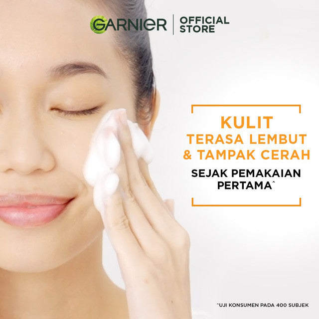 [PAKET HEMAT ISI 2] GARNIER Facial Wash Bright Complete Vitamin C Super Whip Foam Face Wash 100ml | Skincare Pembersih Wajah Mencerahkan sabun cuci muka sabun muka glowing dan memutihkan