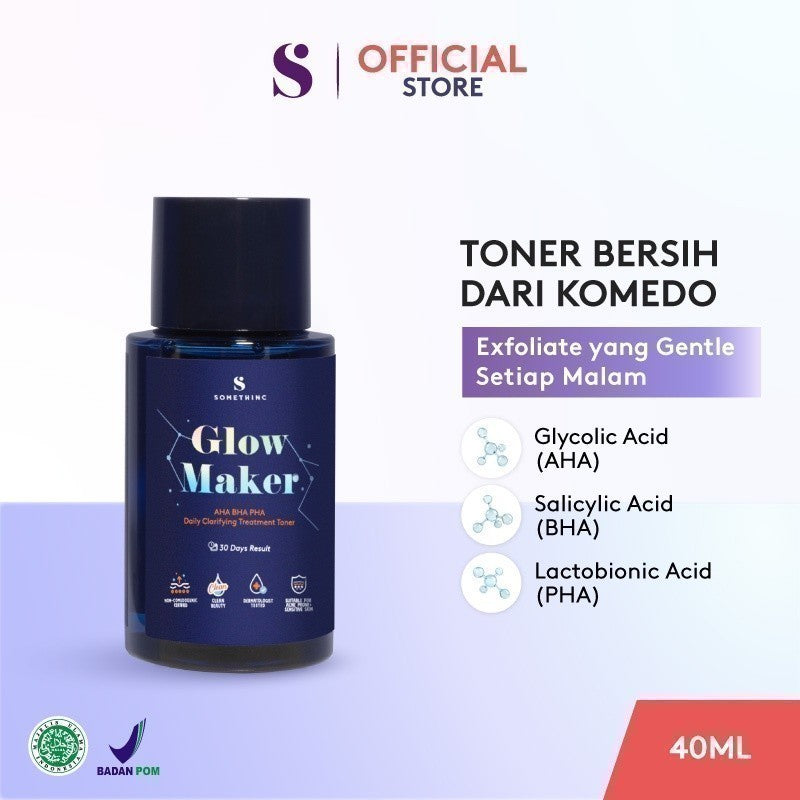 SOMETHINC GLOW MAKER AHA BHA PHA Clarifying Treatment Toner - Toner Eksfoliasi Mengangkat Sel Kulit Mati