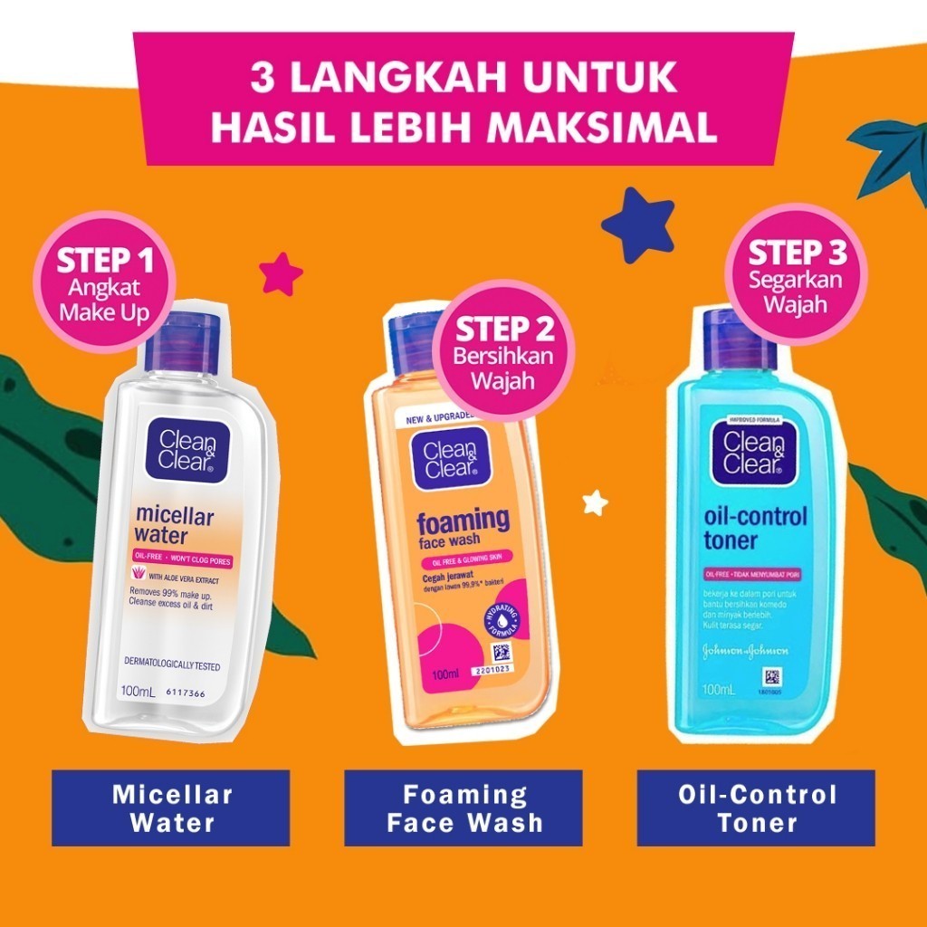 Clean & Clear Foaming Face Wash Sabun Cuci Muka Pembersih Wajah 100ml