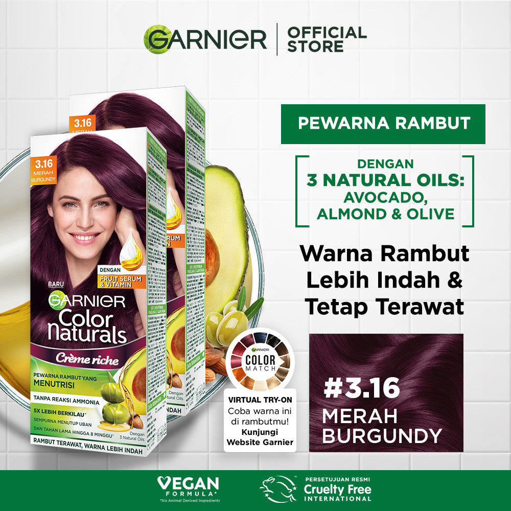 Garnier Color Natural Express Merah Burgundy x 2pcs