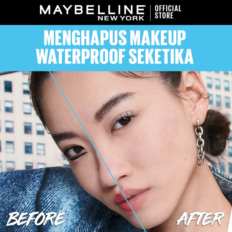 MAYBELLINE OFFICIAL Lip & Eye Makeup Remover - 70/150 ml | Mudah Hapus Make Up Waterproof Cocok Untuk Mata Sensitif Lembut di Kulit | 150ml