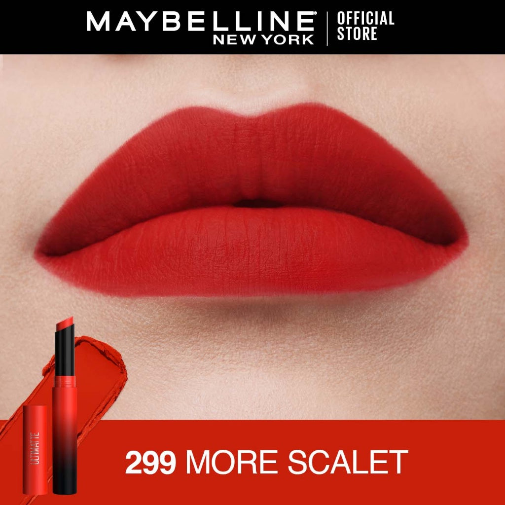 MAYBELLINE OFFICIAL Color Sensational Ultimatte Lipstick Make Up - 1.7gr (Lipstick Dengan Formula Ringan & Nyaman Dengan Hasil Flawlessly Smooth)