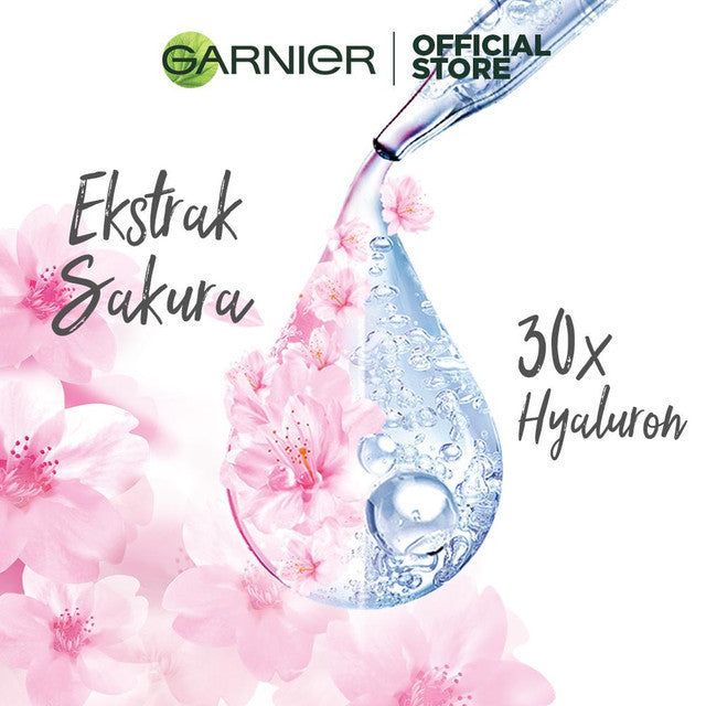 [PAKET HEMAT ISI 2] GARNIER Serum Perbaiki Skin Barrier Sakura Glow Hyaluron Ceramide 30x Booster Serum 30ml - Skincare Serum untuk kulit glowing