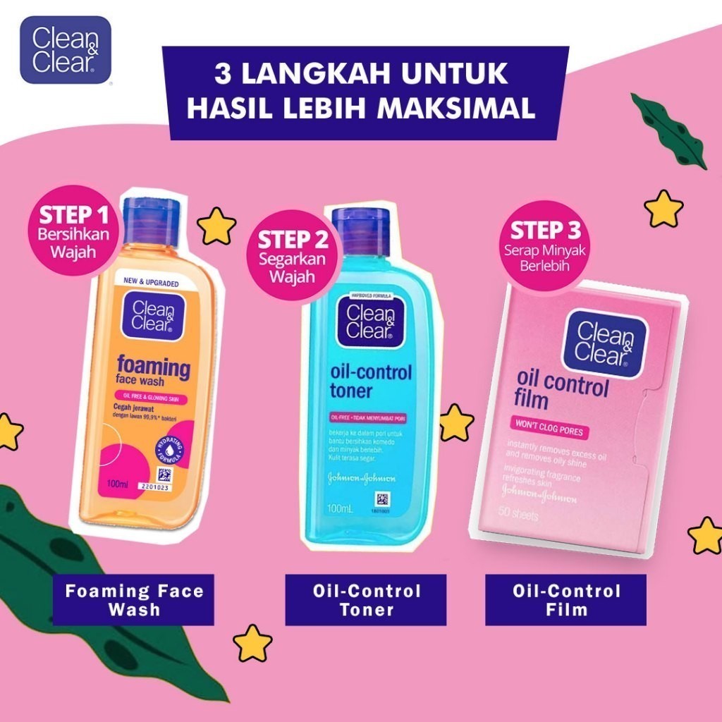 Clean & Clear Oil Control Film Face Paper Kertas Minyak Wajah 50s