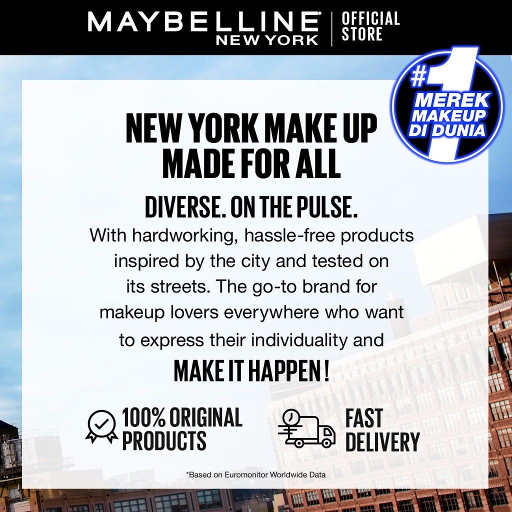 MAYBELLINE OFFICIAL Volume Express The Colossal Waterproof Mascara Make up - 9.2ml Maskara Makeup Eye Kolagen Bulu Mata Tebal Superstay Matte Vinyl Ink