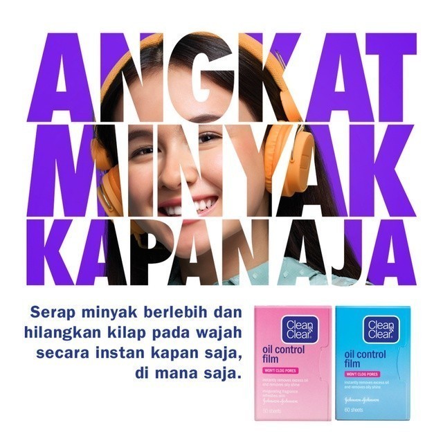 Clean & Clear Oil Control Film Face Paper Kertas Minyak Wajah 50s