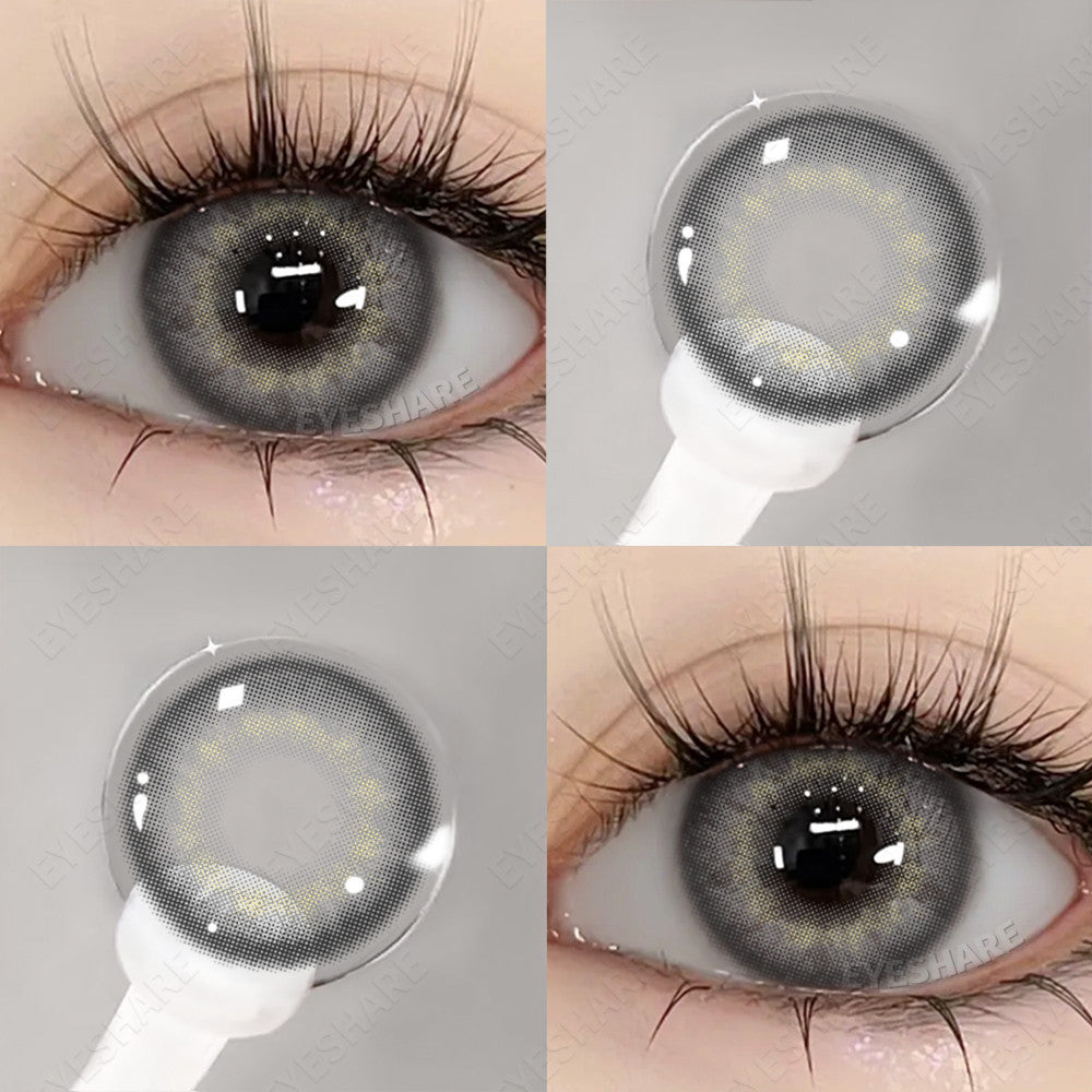 Eyeshare Softlens Omg Abu-Abu Coklat Ungu 1 Pasang 14.0mm Lensa Kontak