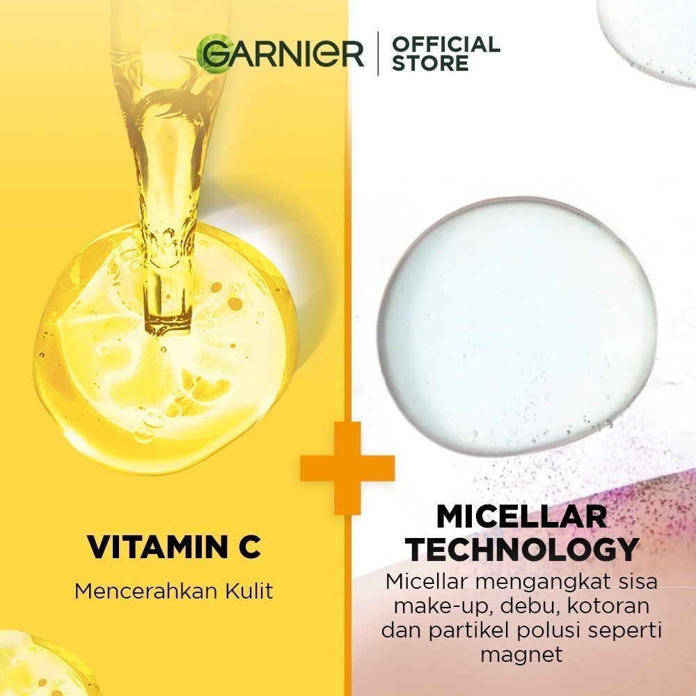 [PAKET HEMAT ISI 2] GARNIER Micellar Water Vitamin C Skin Care 400ml Skincare Cleansing - Pembersih Wajah & Make up untuk Kulit Kusam Micellar Cleansing Water