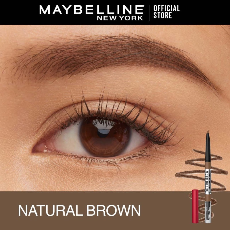 MAYBELLINE OFFICIAL Tattoo Brow 36H Pencil - Pensil Alis Eye Makeup Cokelat Pigmented Tahan Lama Superstay Matte Vinyl Ink