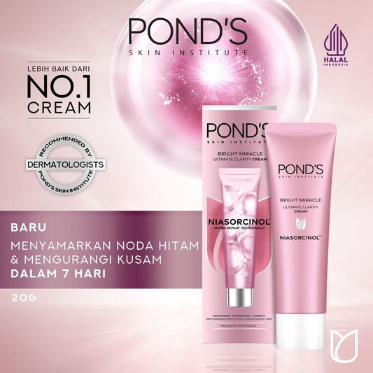 POND'S Bright Miracle Ultimate Clarity Niasorcinol Cream 20G 500x Kekuatan Mencerahkan