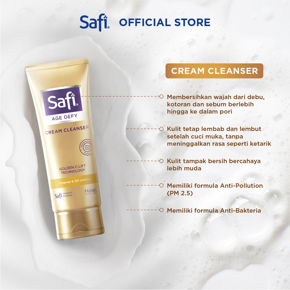 SAFI - Age Defy - Cream Cleanser 100gr - Pembersih Wajah Anti Aging