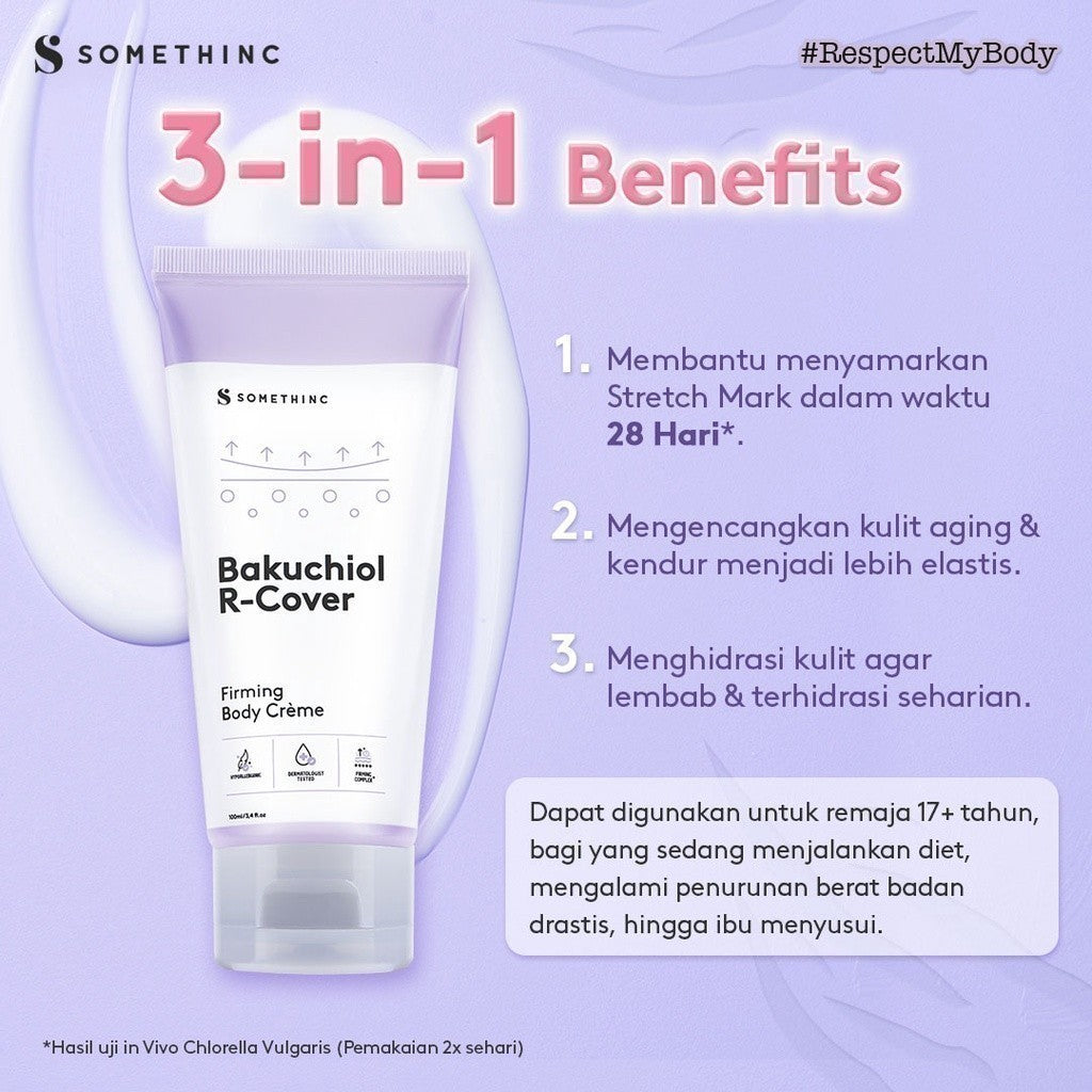 SOMETHINC Bakuchiol R-Cover Firming Body Crème - Krim Menyamarkan Strech Mark