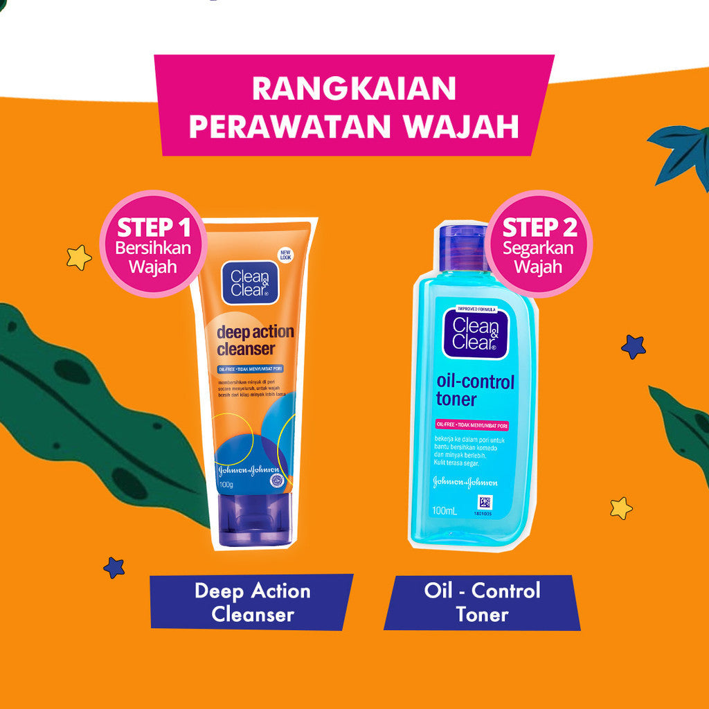 Clean & Clear Deep Action Cleanser Sabun Cuci Muka Pembersih Wajah 50gr