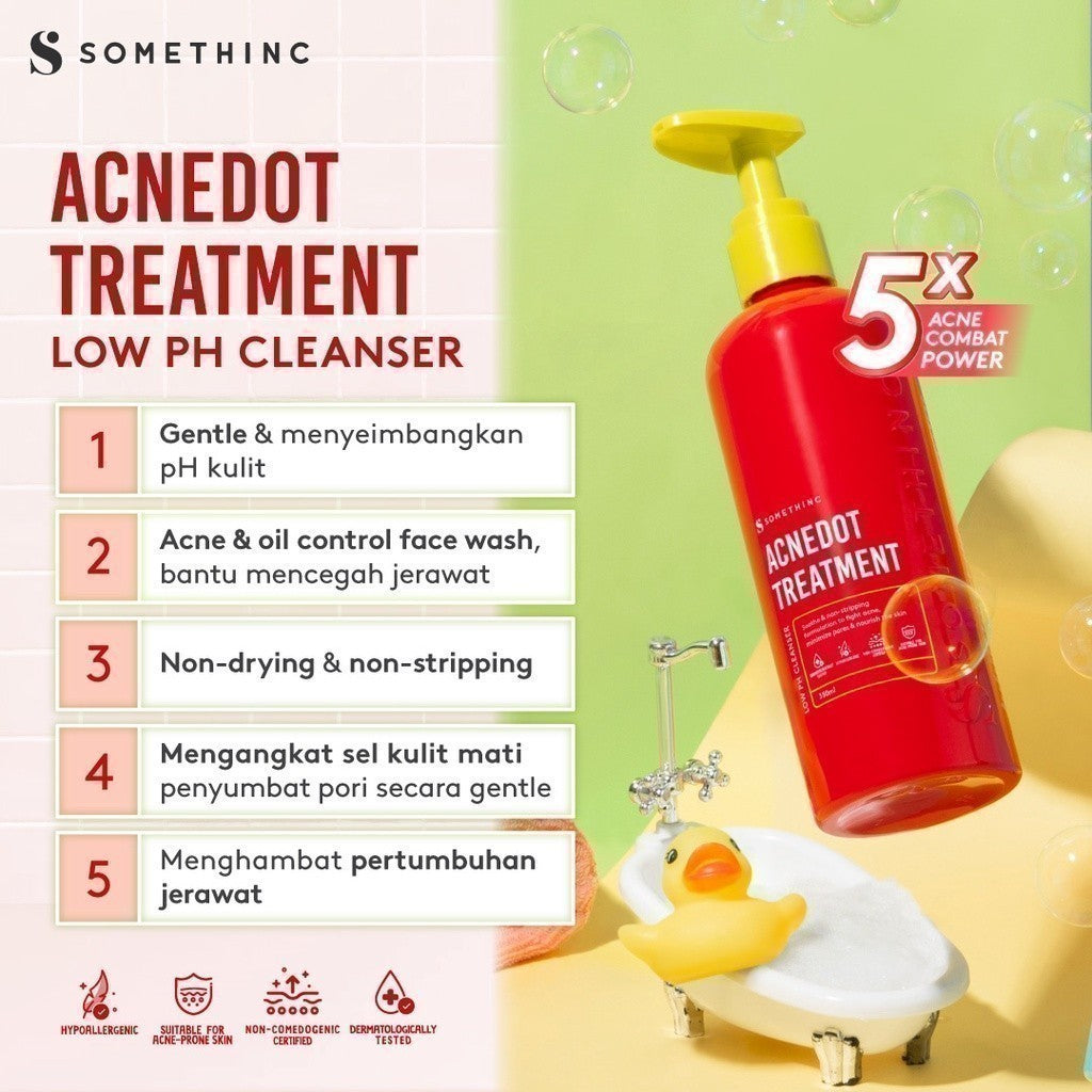 [GRATIS HADIAH] SOMETHINC ACNEDOT Treatment Low pH Cleanser - Sabun Cuci Muka untuk Kulit Jerawat, Berminyak. Non comedogenic Cocok untuk kulit sensitif