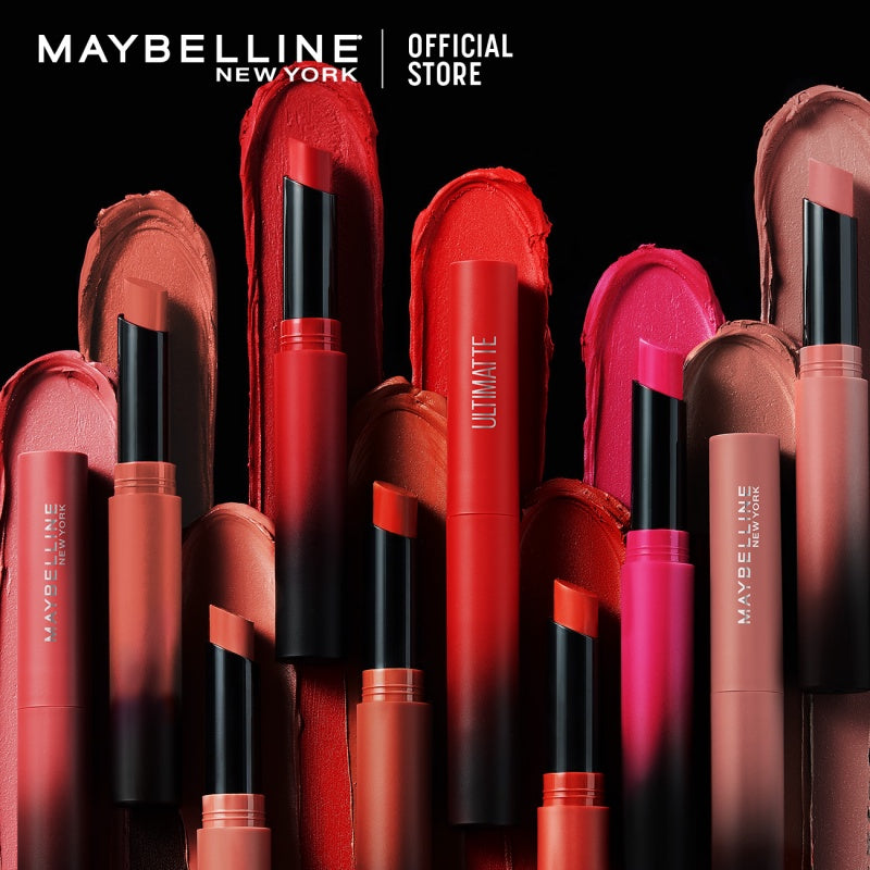 MAYBELLINE OFFICIAL Color Sensational Ultimatte Lipstick Make Up - 1.7gr (Lipstick Dengan Formula Ringan & Nyaman Dengan Hasil Flawlessly Smooth)