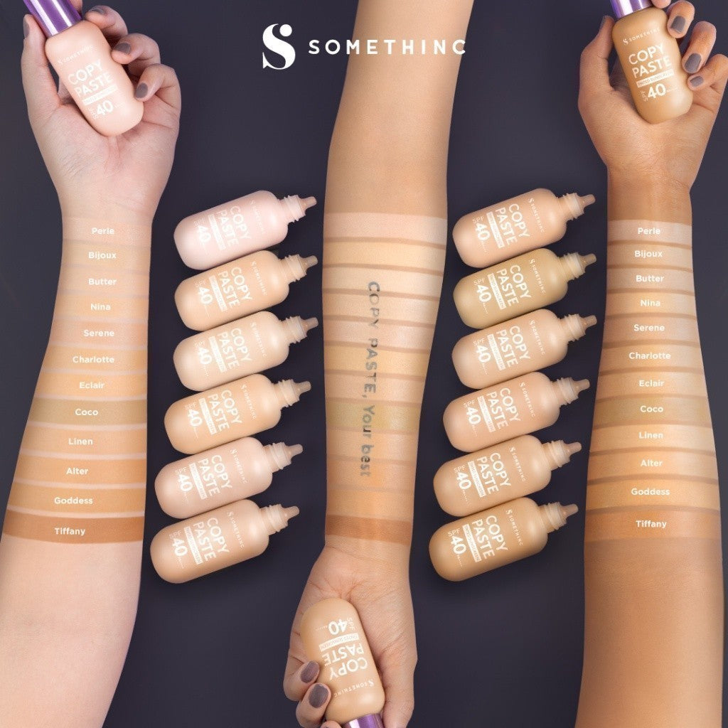 SOMETHINC [2 PCS] Light Makeup Look Kit (Copy Paste Tinted Sunscreen SPF 40 PA++++ & HANGOVER Voluminous Fiber Lash Smudgeproof Mascara)