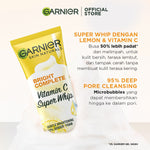 [PAKET HEMAT ISI 2] GARNIER Facial Wash Bright Complete Vitamin C Super Whip Foam Face Wash 100ml | Skincare Pembersih Wajah Mencerahkan sabun cuci muka sabun muka glowing dan memutihkan