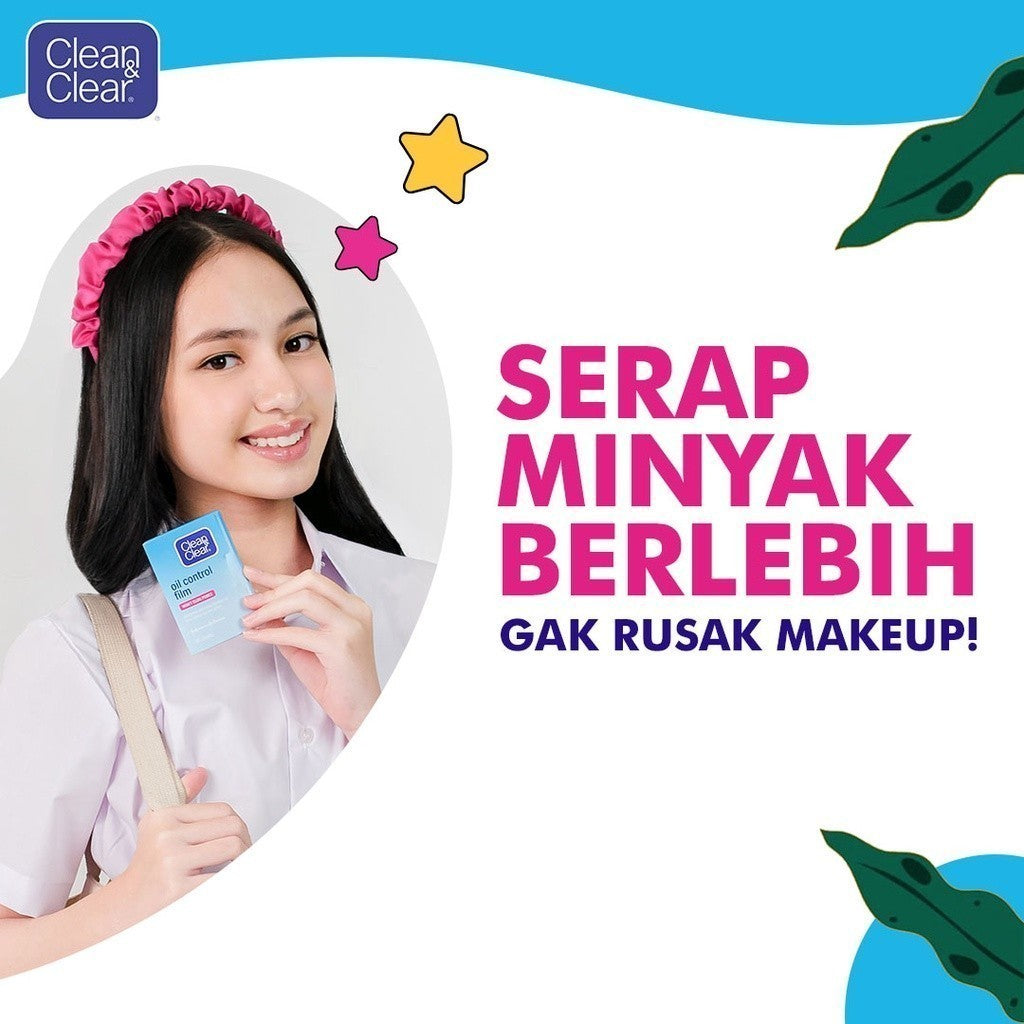 Clean & Clear Oil Control Film Face Paper Kertas Minyak Wajah 60s