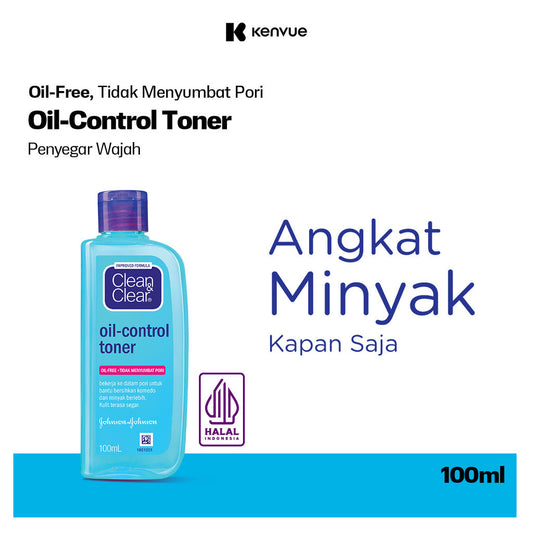Clean & Clear Oil Control Toner Perawatan Pembersih Penyegar Wajah 100ml