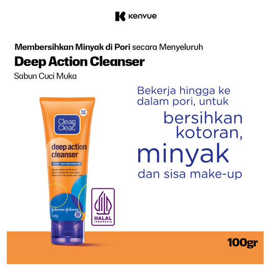 Clean & Clear Deep Action Cleanser Sabun Cuci Muka Pembersih Wajah 100gr