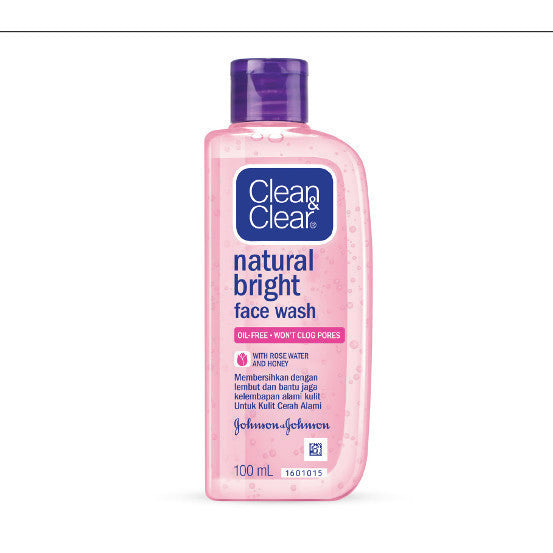 Clean & Clear Natural Bright Face Wash Sabun Cuci Muka Pembersih Pencerah Wajah 100ml