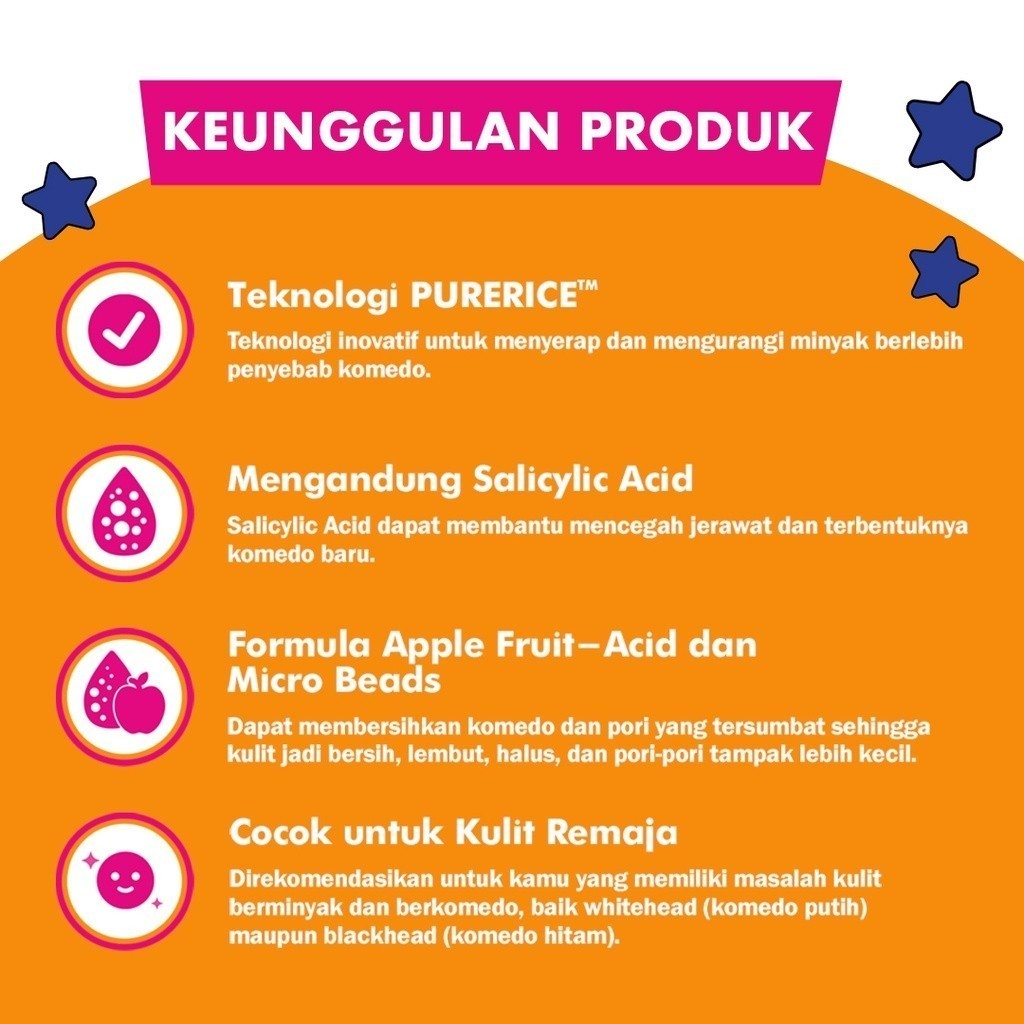 Clean & Clear Daily Pore Cleanser Sabun Cuci Muka Pembersih Wajah Komedo 50gr