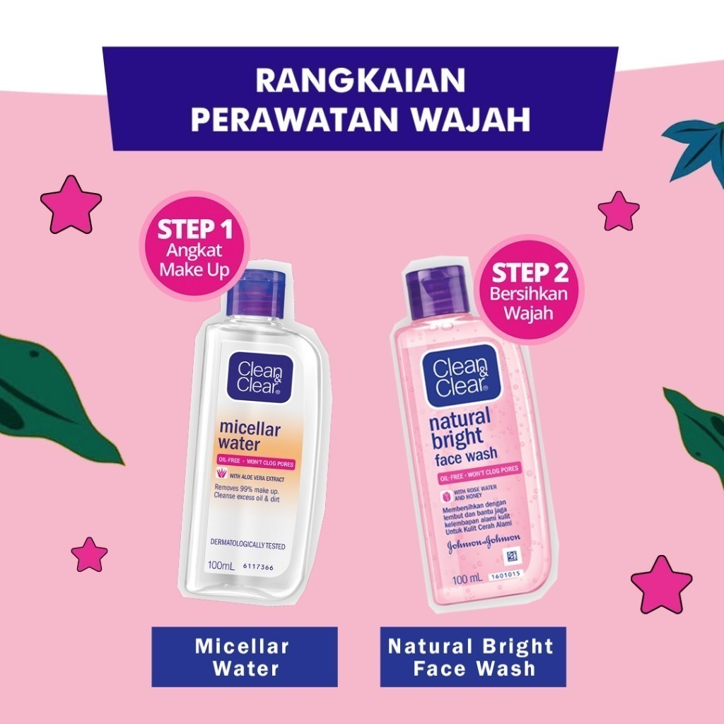 Clean & Clear Natural Bright Face Wash Sabun Cuci Muka Pembersih Pencerah Wajah 100ml