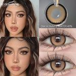 Eyeshare Softlens Omg Abu-Abu Coklat Ungu 1 Pasang 14.0mm Lensa Kontak