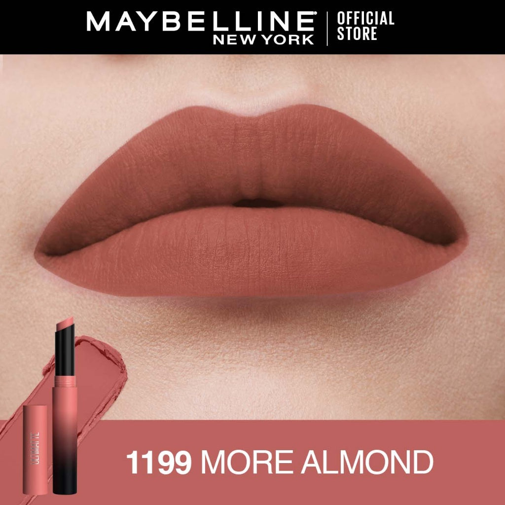 MAYBELLINE OFFICIAL Color Sensational Ultimatte Lipstick Make Up - 1.7gr (Lipstick Dengan Formula Ringan & Nyaman Dengan Hasil Flawlessly Smooth)