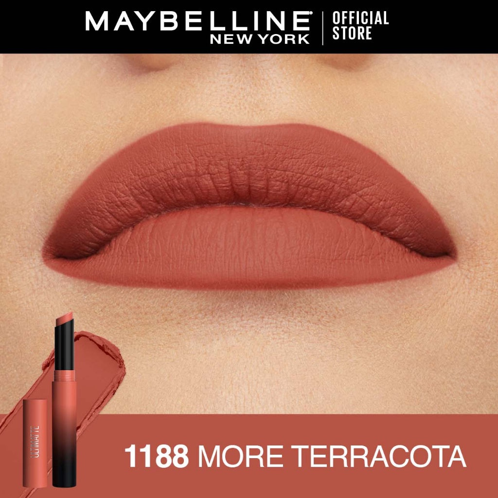 MAYBELLINE OFFICIAL Color Sensational Ultimatte Lipstick Make Up - 1.7gr (Lipstick Dengan Formula Ringan & Nyaman Dengan Hasil Flawlessly Smooth)