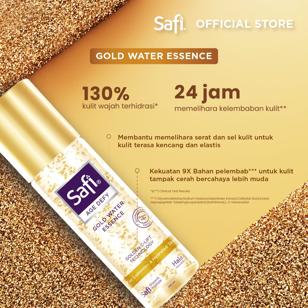 SAFI - Age Defy - Gold Water Essence 100ml - Serum Wajah Anti Aging