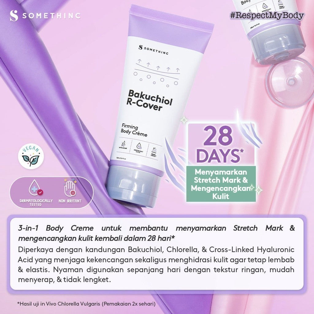 SOMETHINC Bakuchiol R-Cover Firming Body Crème - Krim Menyamarkan Strech Mark