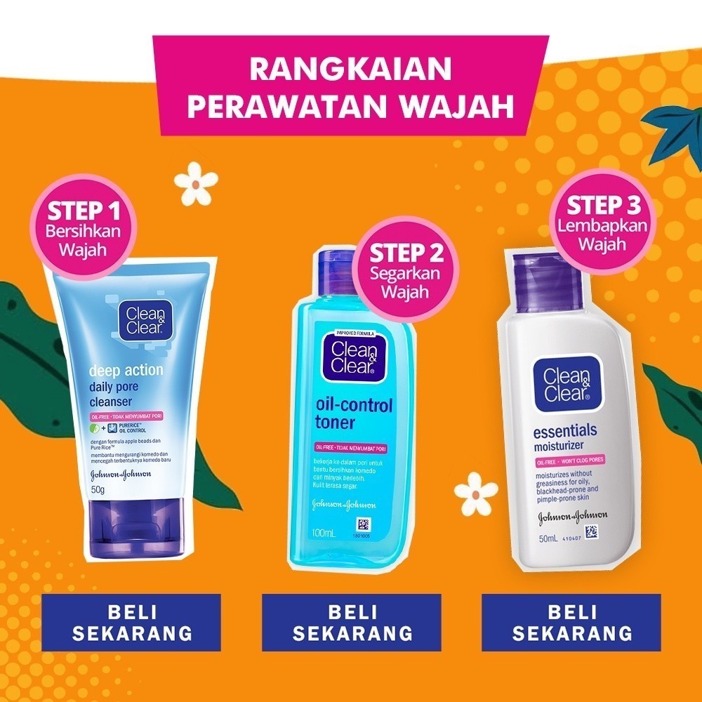 Clean & Clear Daily Pore Cleanser Sabun Cuci Muka Pembersih Wajah Komedo 50gr