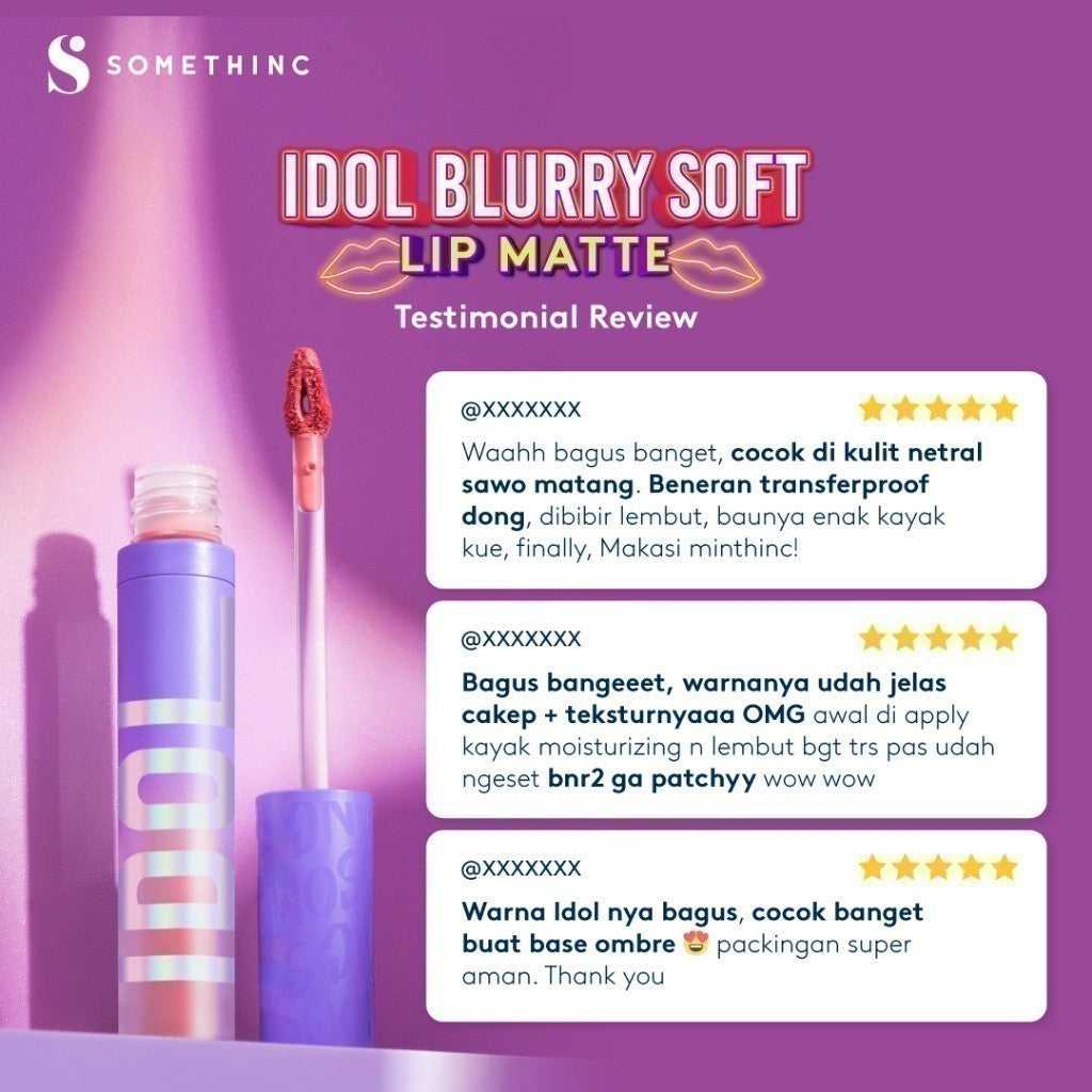 SOMETHINC Idol Blurry Soft Lip Matte - Lip Cream Matte - Lipstik