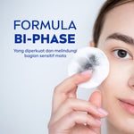 NIVEA Eye Makeup Remover Double Effect 125ml - Pembersih make up mata bibir mascara make up riasan tebal waterproof tidak perih cocok untuk kulit sensitif biphase oil micellar - Corn Flower, Purified Water