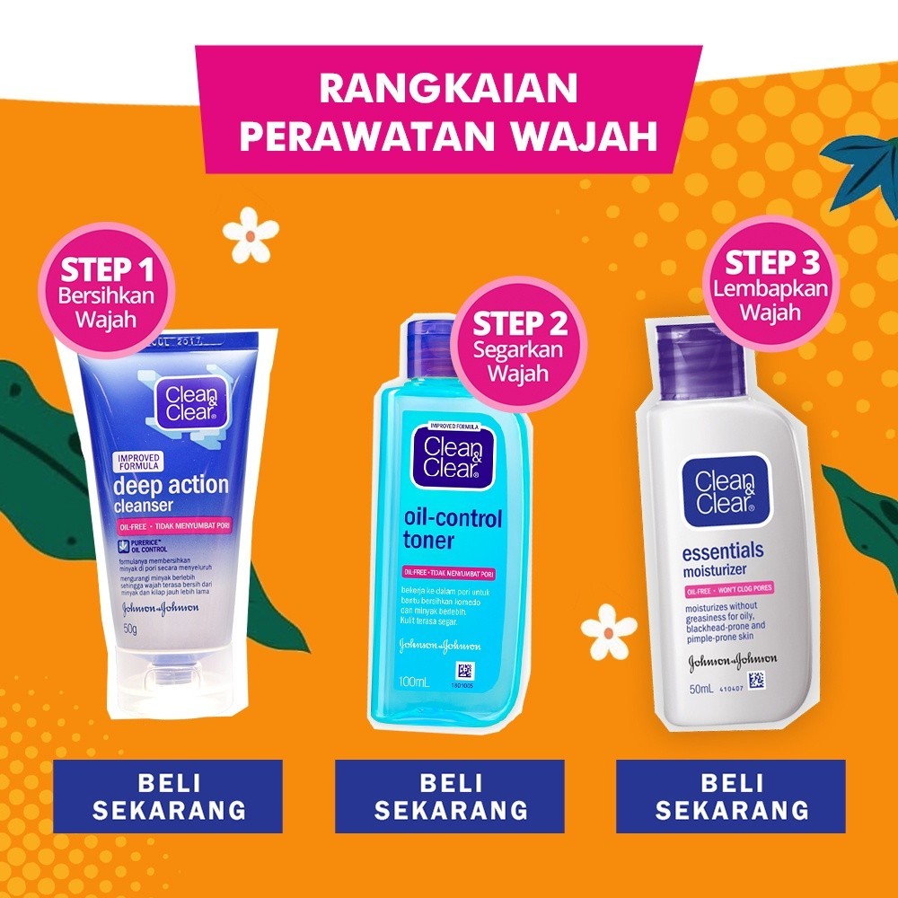 Clean & Clear Deep Action Cleanser Sabun Cuci Muka Pembersih Wajah 50gr