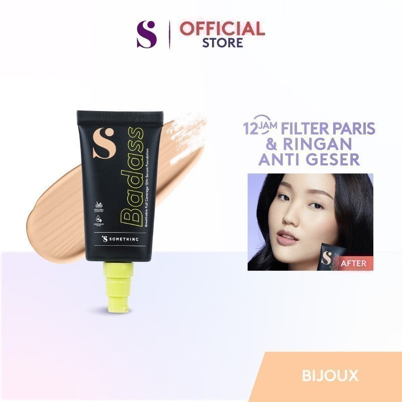 SOMETHINC BADASS Breathable Full Coverage 12HR Serum Foundation - Tahan Hingga 12 Jam - Non Comedogenic