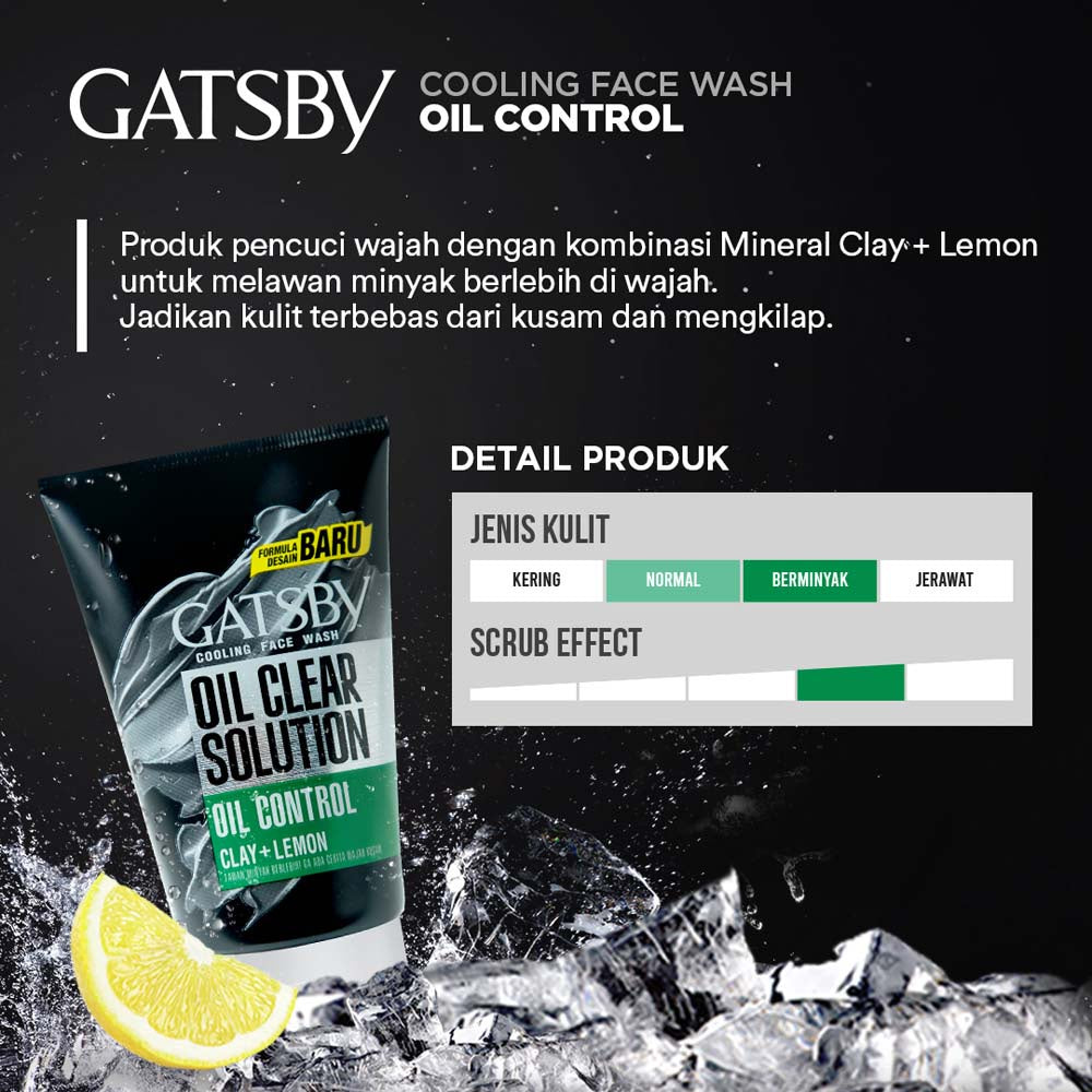 GATSBY Cooling Face Wash - Oil Control