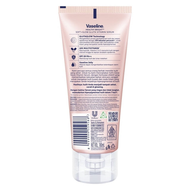 VASELINE SOFT GLOW GLUTA VITAMIN SPF 20 BODY SERUM NIACINAMIDE 180ML
