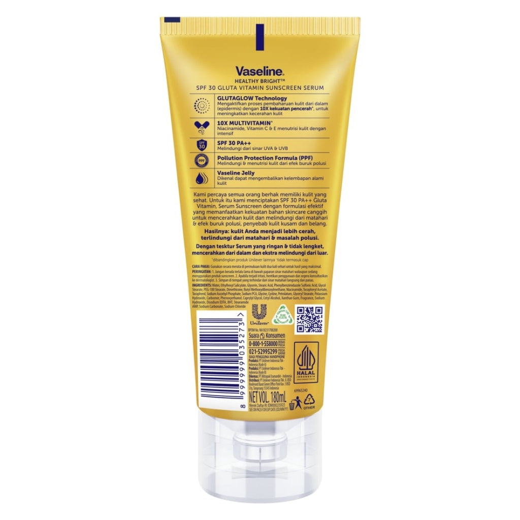VASELINE SPF 30 PA ++ GLUTA VITAMIN SUN SCREEN SERUM 180ML