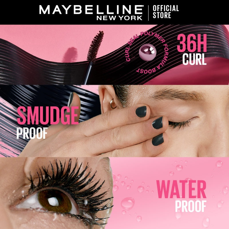 MAYBELLINE OFFICIAL Volume Express Hypercurl Waterproof Mascara 9.2 ml Maskara Eye Make up Bulu Mata Panjang Tebal Tahan 24 Jam Volumizing Extending Smudgeproof