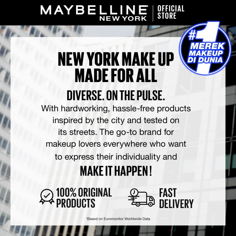 MAYBELLINE OFFICIAL Tattoo Brow 3 Day Styling Gel Brown - 6ml Browcara Mascara Alis Eye Makeup Cokelat Brow Tint Waterproof Transferproof