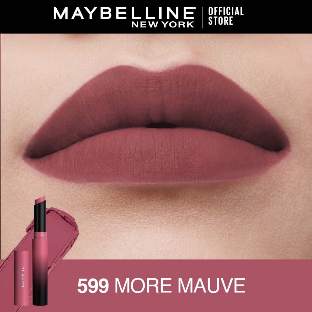 MAYBELLINE OFFICIAL Color Sensational Ultimatte Lipstick Make Up - 1.7gr (Lipstick Dengan Formula Ringan & Nyaman Dengan Hasil Flawlessly Smooth)