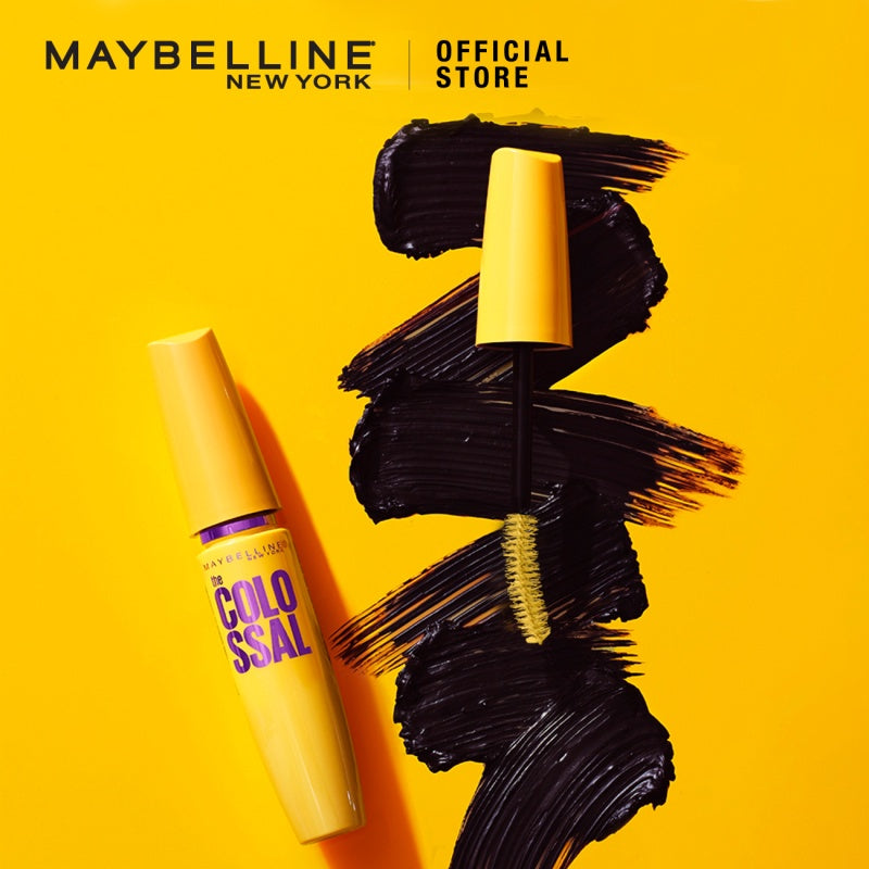 MAYBELLINE OFFICIAL Volume Express The Colossal Waterproof Mascara Make up - 9.2ml Maskara Makeup Eye Kolagen Bulu Mata Tebal Superstay Matte Vinyl Ink