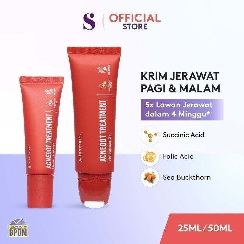 SOMETHINC ACNEDOT Treatment Moisturizer Gel - Krim Pagi dan Malam Kulit Jerawat