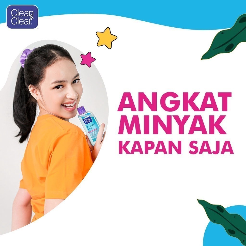 Clean & Clear Oil Control Toner Perawatan Pembersih Penyegar Wajah 100ml