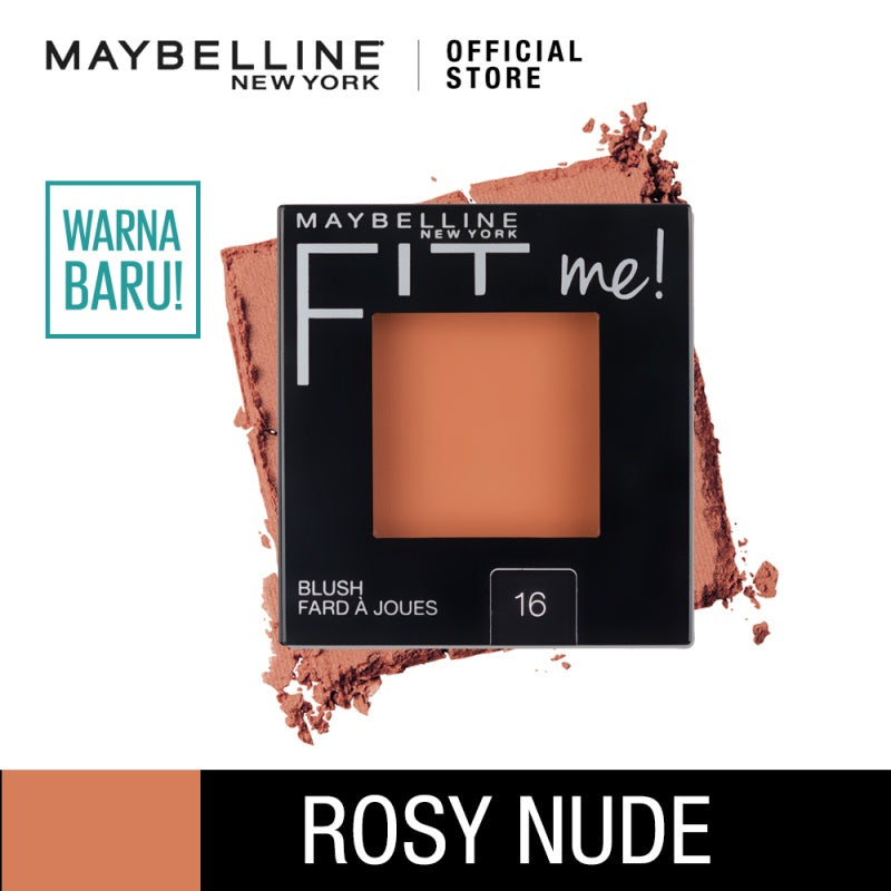 MAYBELLINE OFFICIAL Fit Me! Powder Blush Make Up - Blush On Pigmented Dengan Hasil Natural Yang Tahan Lama - Tersedia Dalam 4 Warna